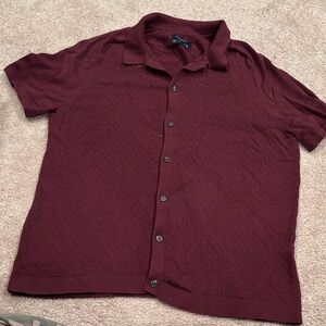 Abercrombie & Fitch Maroon Button Down Shirt (read description)